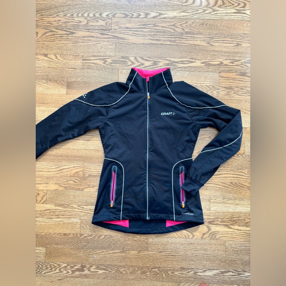 Craft Womens S High Function PXC jacket, Black/Pink Cross-Country Skiing Biking